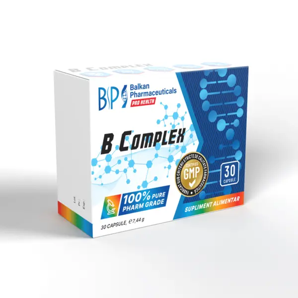 B-Complex, Vitamine B pentru Energie și Reducerea Oboselii, 30 Caps