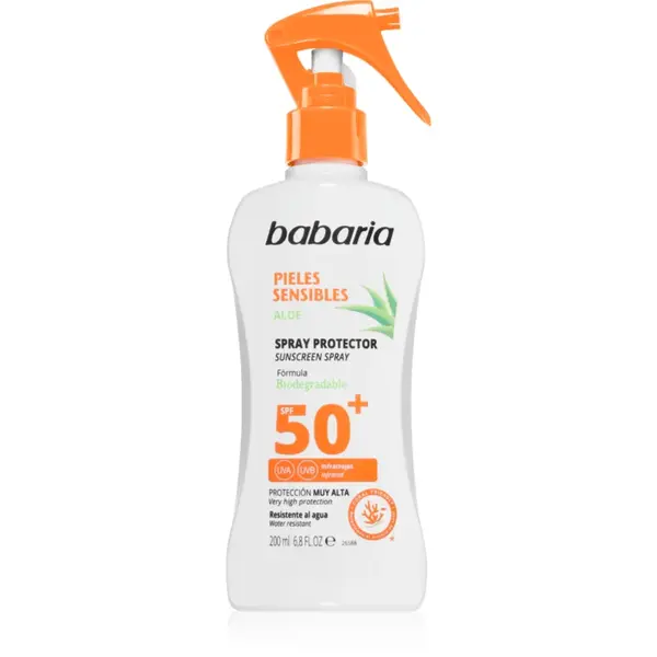 Babaria Sun Sensitive spray solar pentru piele sensibila SPF 50+ 200 ml