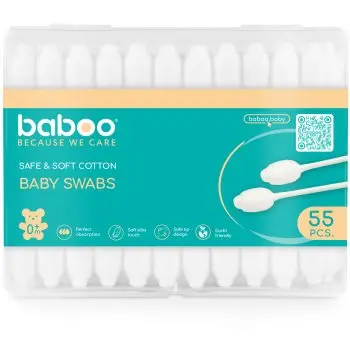 Baboo Baby Swabs bețișoare din bumbac pentru nou-nascuti si copii