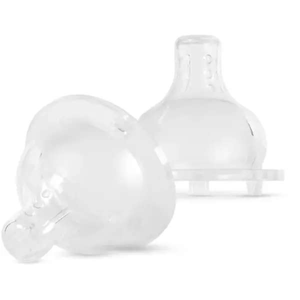 Baboo Liquid Silicone Teat Fast Flow tetină pentru biberon 6m+ 2 buc