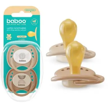 Baboo Soothers Round Latex with Case suzetă