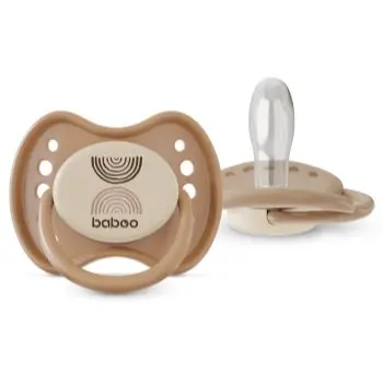 Baboo Soothers Silicone Symmetrical with Case suzetă