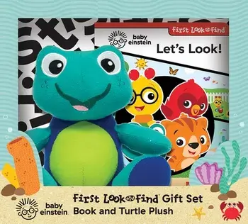 Baby Einstein: Let's Look! First Look and Find Gift Set Book and Turtle Plush: Book and Turtle Plush, Hardcover/Pi Kids
