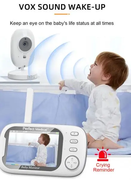 Baby monitor si camera audio-video wireless pentru supraveghere bebe