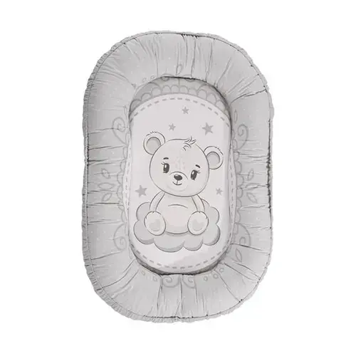 Baby Nest Lorelli, 92 x 58 cm, bumbac ranforce, Gri