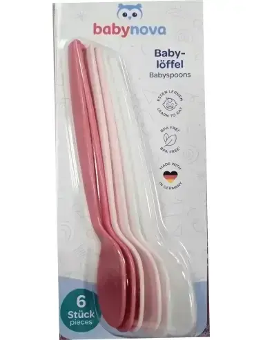 Baby Nova 34603 set 6 lingurite plastic +6 luni