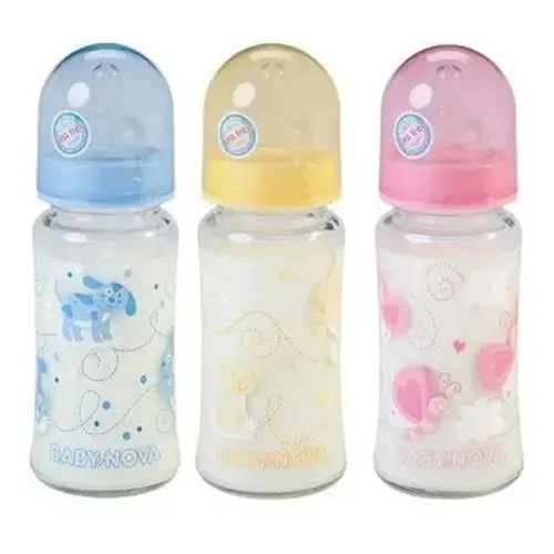 Baby Nova Biberon PP fara BPA decor cu animalute 47010, 240ml Zephyr Labs