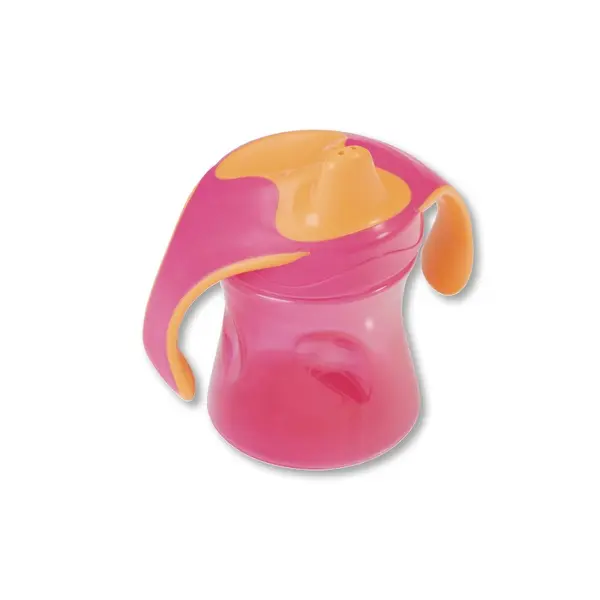 Baby Nova cană de antrenament cu capac - 220 ml, roz