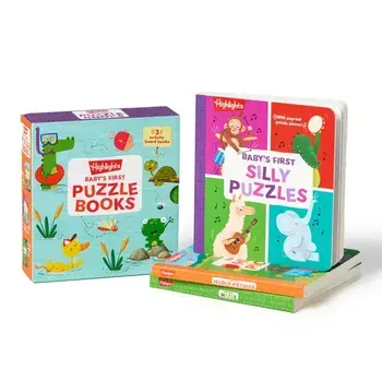 Baby’s First Puzzle Books. Interactive Board Books for Babies and Toddlers, 3 Fun Activity Books with Foam Puzzle Pieces, Mazes, Silly Scenes for Play Time, Board book/***