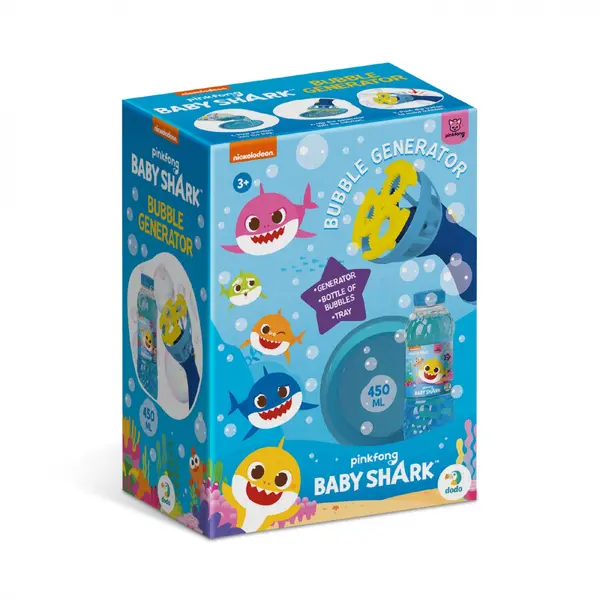 Baby Shark , Set baloane de sapun cu generator, 450 ml