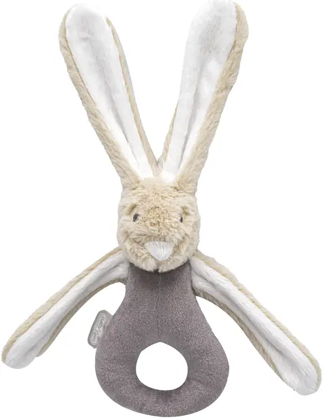 BabyJem Baby Rattle - Iepure, 29 x 27 cm, gri deschis