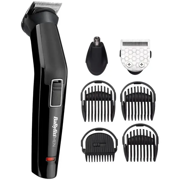 Babyliss Aparat de tuns si ras BaByliss MT725E 6in1 Multi Trimmer, 6 accesorii, 2 capete, Negru