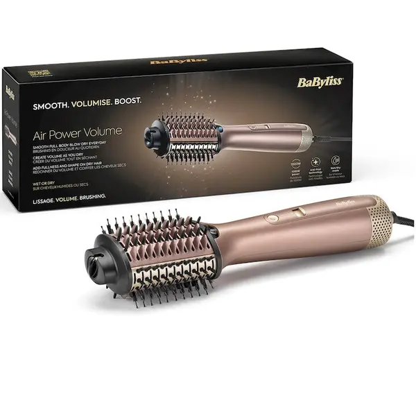 Babyliss Ondulator par BaByliss AS95E Air Power Volume, 1000 W, 3 trepte de temperatura, 2 trepte de viteza