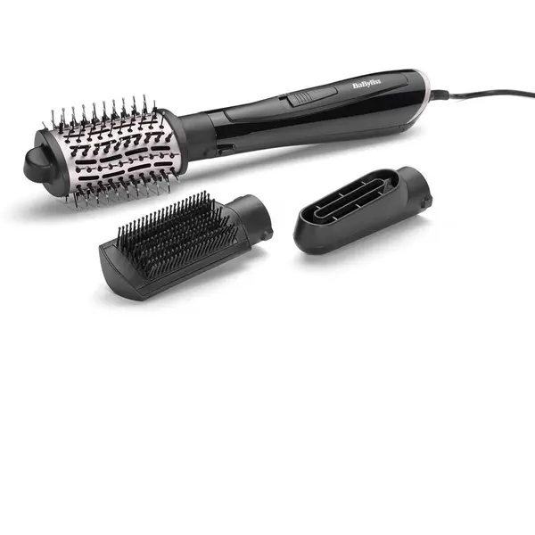 Babyliss Ondulator par BaByliss Style Smooth AS128E, 1000 W, 2 setari temperatura, 3 accesorii, Negru