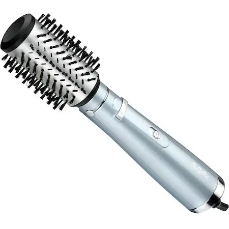 Babyliss Perie rotativa BaByliss Hydro Fusion Big Hair AS773E, 700W, Tehnologie Ionica cu Plasma, 2 viteze, 2 trepte de temparatura, Bleu