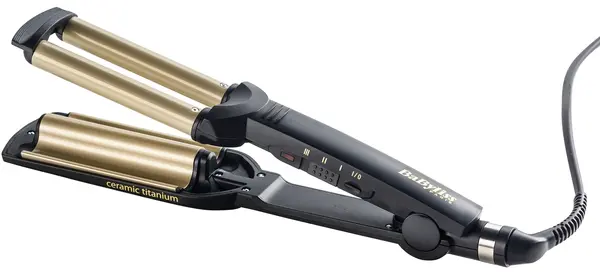BaByliss Placă de păr - Easy Waves C260ROE, 200°C, titan/ceramică, negru/auriu