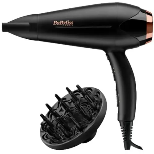 Babyliss Uscator de par BaByliss D570DE Turbo Shine 2200W, Auriu Negru