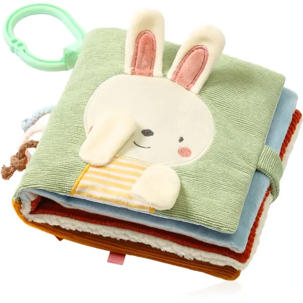 BabyOno Reversible Sensory Cloth Book 0m+ carte educativă contrastantă Nature 1 buc
