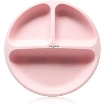 BabyOno Siilicone Plate 6m+ farfurie compartimentată cu ventuză