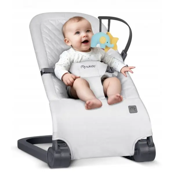 Balansoar 2 in 1 Nukido, jucarii, gri dechis KID620325, la doar 351,00 lei
