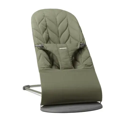 Balansoar BabyBjorn Bliss Dark Green, cu Aspect Delicat de Petala, Tesatura Matlasata, Verde