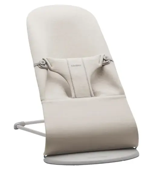 Balansoar BabyBjorn Bliss Light Beige 3D Jersey, 0 - 2 ani