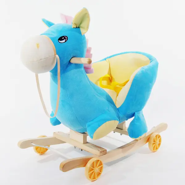 Balansoar Calut din Plus cu Roti - Blue