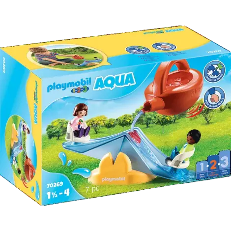 Balansoar cu apa 1.2.3 actionat prin turnare apa 2 figurine si accesorii 18 luni+ Playmobil PM70269
