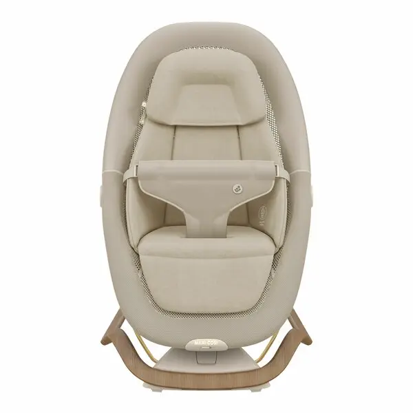 Balansoar pentru copii Maxi-Cosi Dove Pro Elegance Beige cu vibratii, tetiera reglabila, 3 pozitii de inclinare, huse detasabile, greutate admisa 15 kg