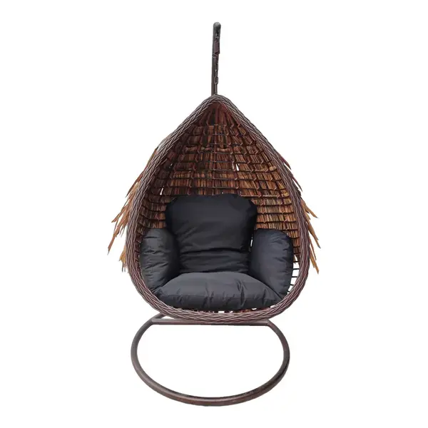 Balansoar Varur, Maro-Negru, Ratan, 120x105x195 cm