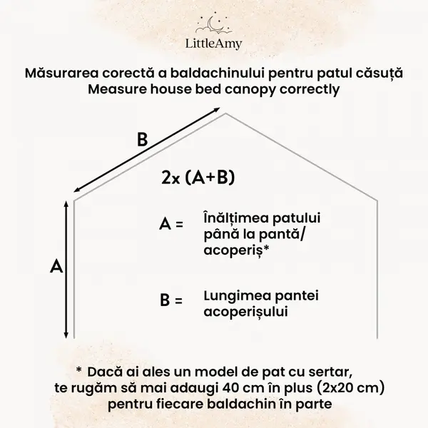 Baldachin muselina pentru pat tip casuta, Little Amy, Roz, 430 cm
