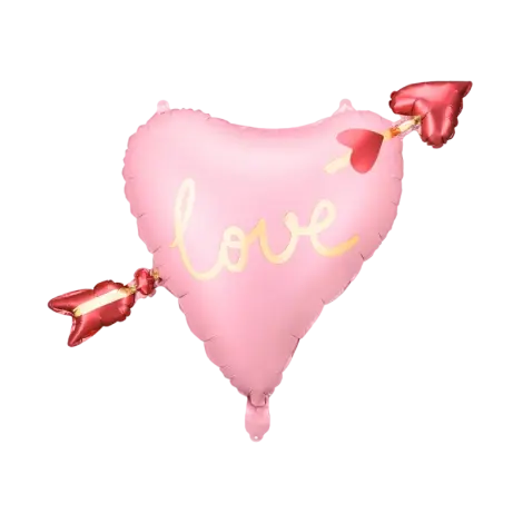 Balon folie inima roz love 66x48 cm
