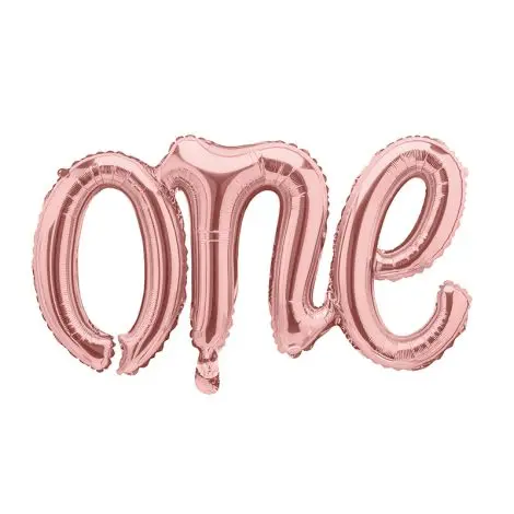 Balon folie one rose gold 66x37 cm Party Deco PDFB75S-019R