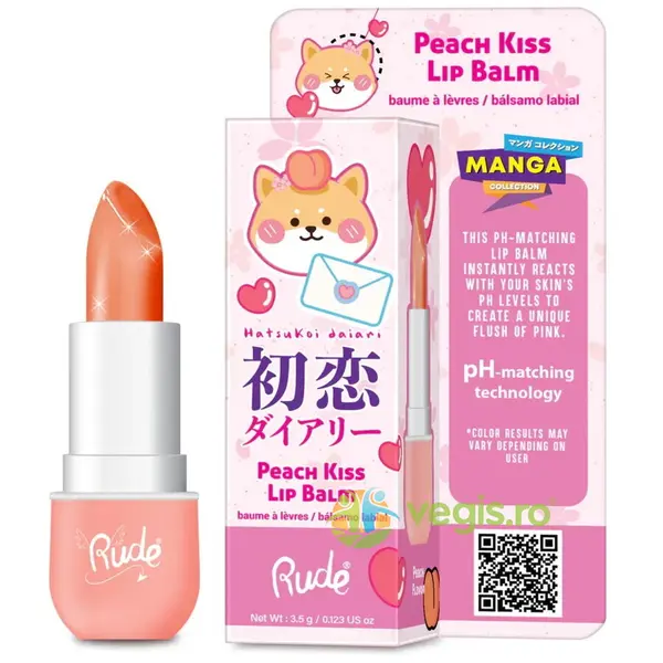 Balsam de Buze cu pH-Reactiv cu Aroma de Piersica Peach Kiss 3.5g