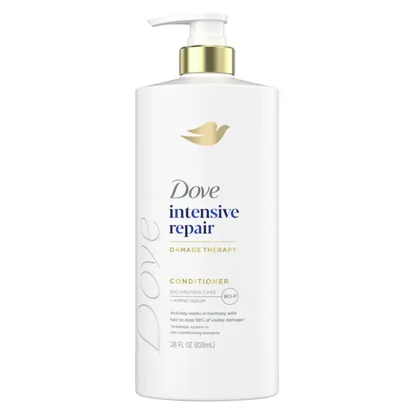 Balsam de Par, Dove, Damage Therapy, Intensive Repair, cu Bio-Proteine, Ofera Stralucire Parului si Hidrateaza in Profunzime, Pentru Par Uscat si Deteriorat, 828ml