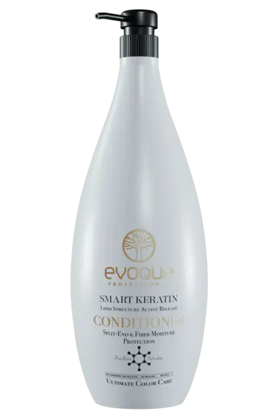 Balsam de Par Reconstructor Profesional cu Keratina, EVOQUE USA Smart Keratin, 1000 ml - Anti-Frizz, cu Ulei de Argan si Macadamia, Protectie UV, Fara Parabeni