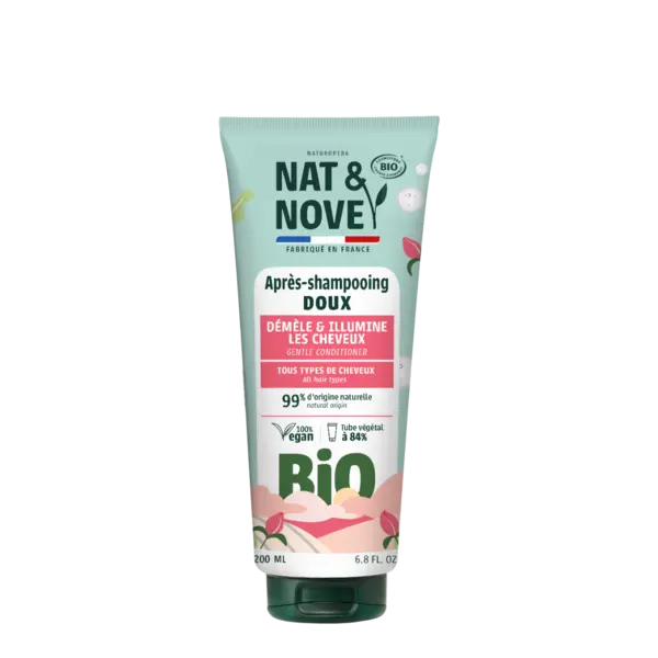 Balsam delicat pentru toate tipurile de par cu extract de galbenele Bio, 200ml, Nat&Nove