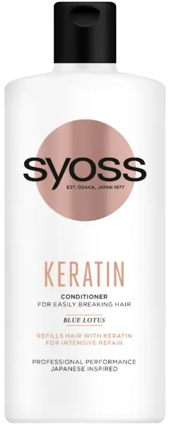 Balsam pentru par uscat Keratin, 440ml, Syoss