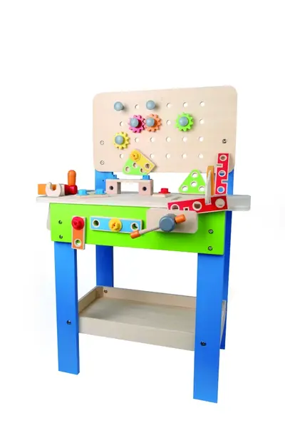 Banc de lucru Hape, din lemn cu accesorii, multicolor KID004221, la doar 504,00 lei