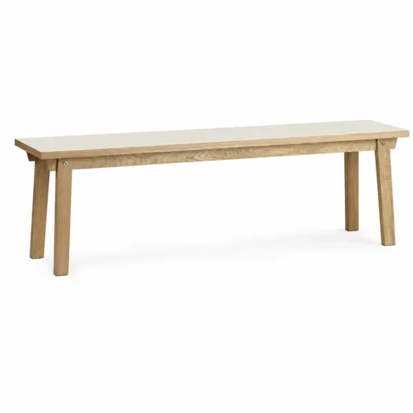 Banca cu structura din lemn de acacia,White L160-l39-h42 cm