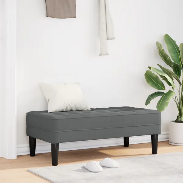 Banca Gossi gri intunecat 113x57x39 cm tesatura