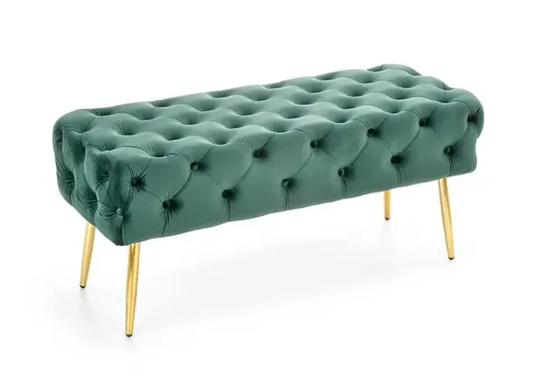 Banca tapitata Athena – Verde/Gold