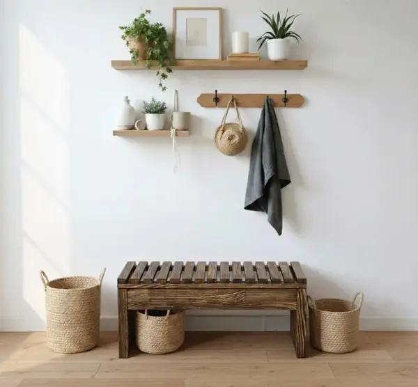 Bancheta baie cu dim. 80x35x35, dupa desen cu finisaj Periat adanc
