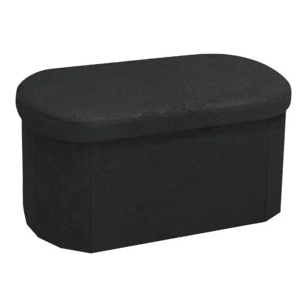 Bancuta hol cufar cu depozitare Ottoman Otto boucle Gri inchis 76x38x38 cm