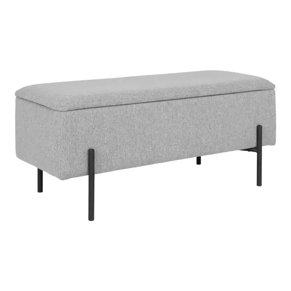Bancuta WARISTO GREY FABRIC 95 x 36 CM - Grey