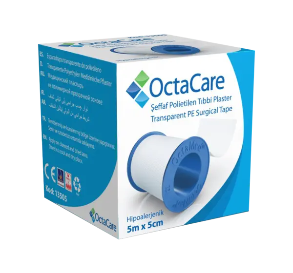 Banda adeziva cu suport de plastic, 5cmx5m, Octacare