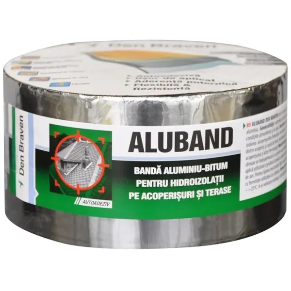 Banda Aluminiu cu Bitum, 20 cm x 10 m, pentru Hidroizolatii, Den Braven