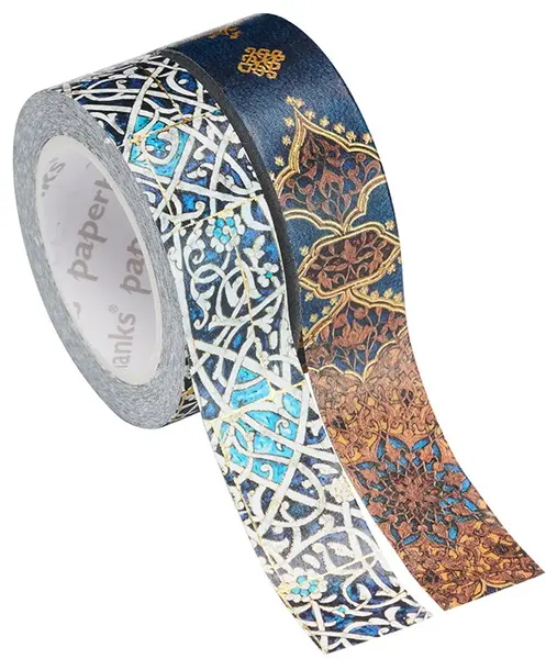 Banda autoadeziva Paperblanks - Granada Turquoise & Safavid Indigo, 2 buc.