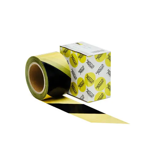 Banda de delimitare Renania GREENLIGHT, culoarea galben, 70mm X 200m GALBEN-NEGRU