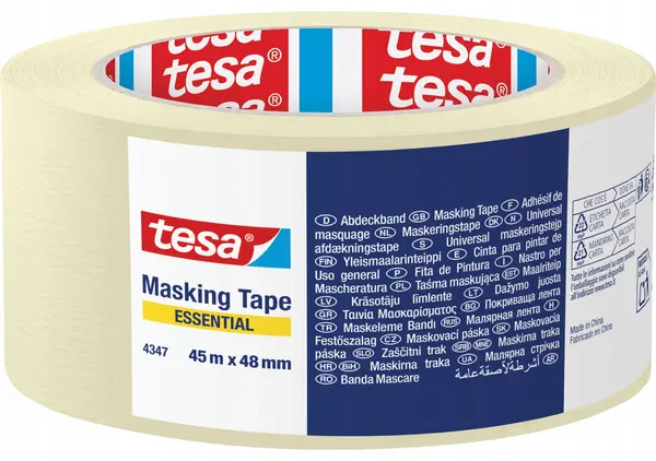 Bandă de hârtie Tesa – Essential, 45 m x 48 mm, albă